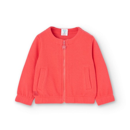 Geci primavara - Jacheta fetite tricot, rosie, Boboli