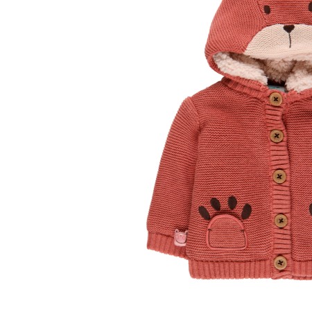 Jacheta tricot fetita, imblanita, gluga detasabila, Boboli [4]