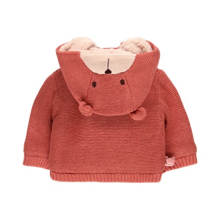 Jacheta tricot fetita, imblanita, gluga detasabila, Boboli [2]