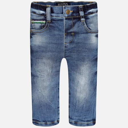 Fete/Baieti 0-24 luni - Pantalon denim captusit baieti ,albastru