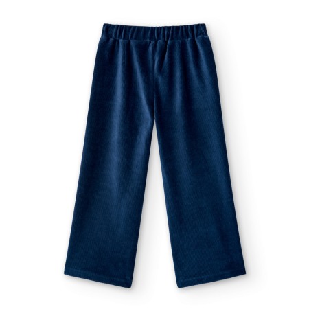 Pantalon evazat raiat fete, bleumarin, Boboli [1]