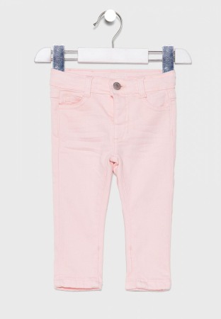 Fete - Pantalon fete jeans strech, roz, Babybol