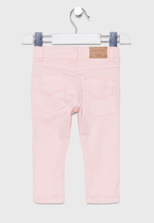 Pantalon fete jeans strech, roz, Babybol [1]