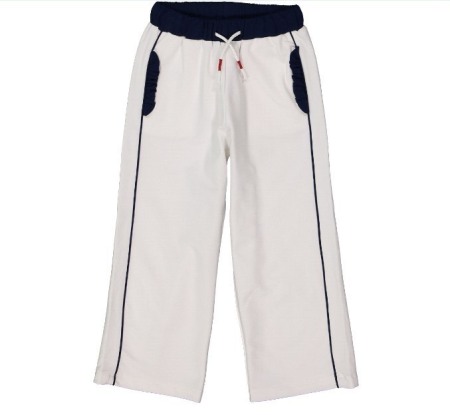 Fete/Baieti 2- 16 ani - Pantalon fete lung, bumbac, alb, Melby 61F5335