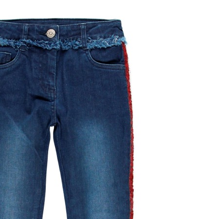 Pantalon jeans fete 8-16 ani cu strasuri , Boboli [2]