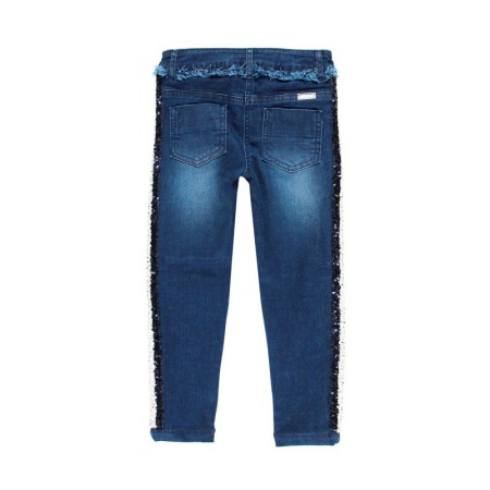 Pantalon jeans fete 8-16 ani cu strasuri , Boboli [1]
