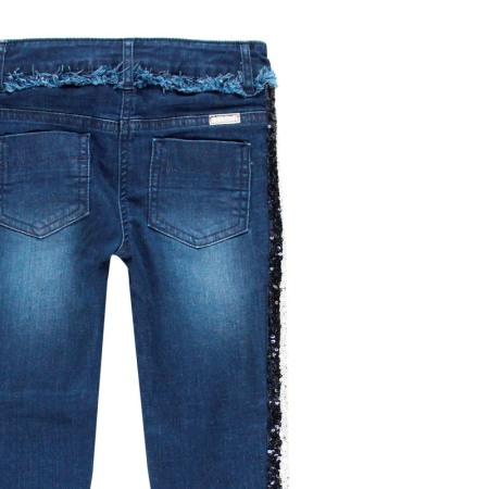 Pantalon jeans fete 8-16 ani cu strasuri , Boboli [3]