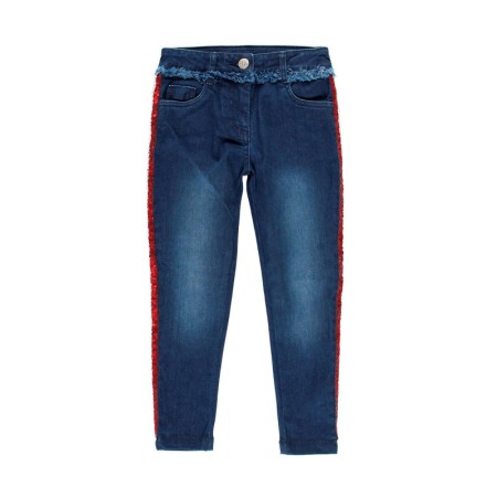 Fete - Pantalon jeans fete 8-16 ani cu strasuri , Boboli