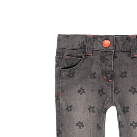 Pantalon jeans fete gri , imprimeu flori, Boboli [2]