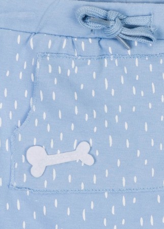 Pantalon lung bebe baiat bumbac, bleu, Losan [2]