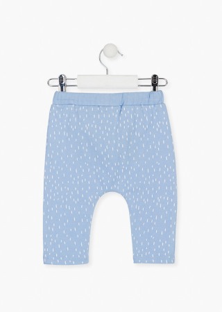 Pantalon lung bebe baiat bumbac, bleu, Losan [1]