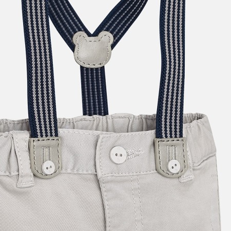 Pantalon lung cu bretele baiat Mayoral, gri [2]