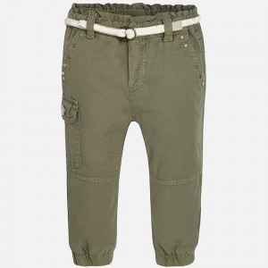 Pantalon lung kaki fete, centura textila, Mayoral [1]