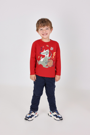 Baieti - Pantaloni baieti captusiti la interior,bleumarin, brand Boboli