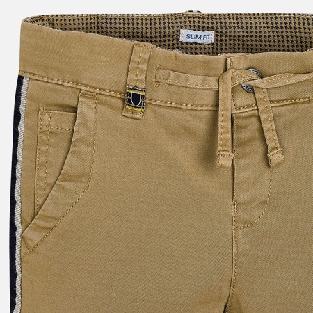 Pantaloni bej cu benzi lateral [2]