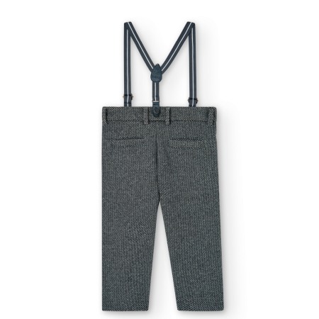 Pantaloni cu bretele baieti, gri antarcit, Boboli [1]
