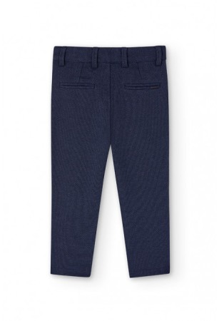 Pantaloni eleganti baiat, jacard, bleumarin, Boboli [1]