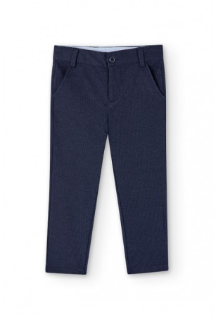 Fete/Baieti 2- 16 ani - Pantaloni eleganti baiat, jacard, bleumarin, Boboli