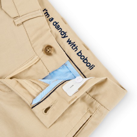 Pantaloni eleganti baiat, scurti, chino, bej, Boboli [2]
