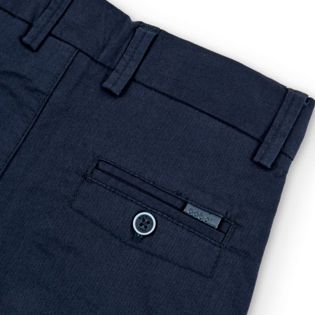 Pantaloni eleganti baiat, scurti, chino, bleumarin, Boboli [3]