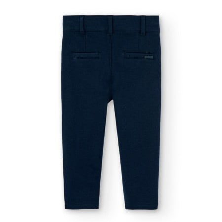 Pantaloni eleganti bebe baieti din bumbac, bleumarin, Boboli [1]