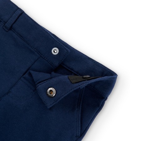 Pantaloni eleganti bebe baieti din bumbac, bleumarin, Boboli [2]