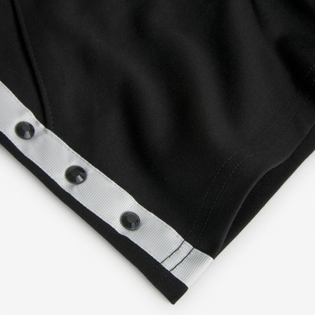 Pantaloni eleganti fete, scurti,negri cu banda alba, BOBOLI [2]