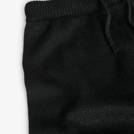 Pantaloni fete tricot, model larg, negru cu insertii fine lurex, brand Boboli [3]