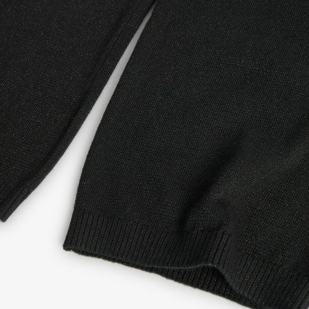 Pantaloni fete tricot, model larg, negru cu insertii fine lurex, brand Boboli [4]