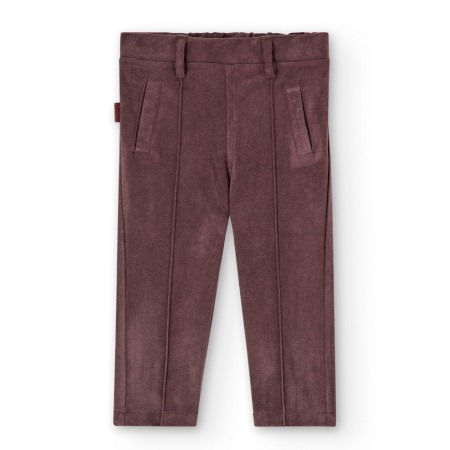 Fete/Baieti 2- 16 ani - Pantaloni fetite, piele intoarsa eco, maro, Boboli