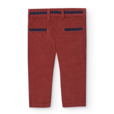 Pantaloni raiat baiat 1-8 ani, bumbac, caramaziu, Boboli [1]