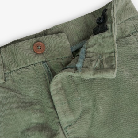 Pantaloni raiat baiat 4-16 ani, bumbac, verde , Boboli [2]