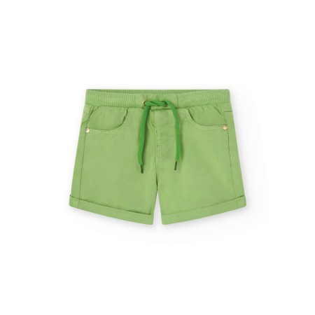 Sorturi/pantaloni scurti - Pantaloni scurti baiat, bumbac, gabardina, verde, Boboli