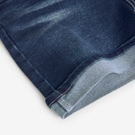 Pantaloni scurti baiat, denim strech, navy, Boboli [3]