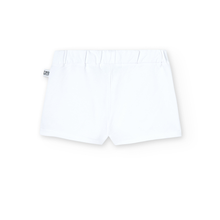 Pantaloni scurti fete 4-14 ani, bumbac better cotton, culoare alba, brand Boboli [1]