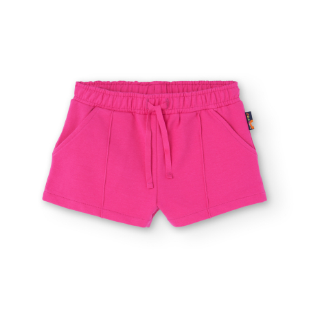 Pantaloni scurti/fuste/salopete - Pantaloni scurti fete 4-14 ani, bumbac better cotton, culoare roz fucsia, brand Boboli