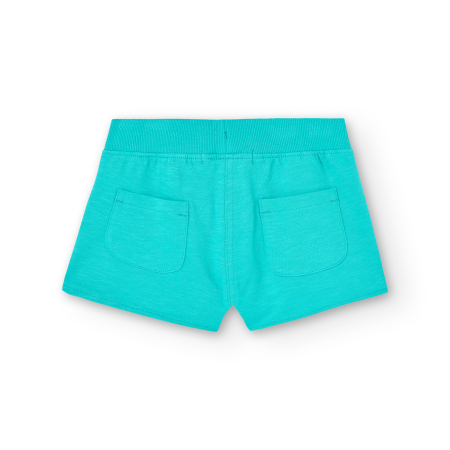 Pantaloni scurti fete 4-14 ani, bumbac better cotton, culoare verde, brand Boboli [1]