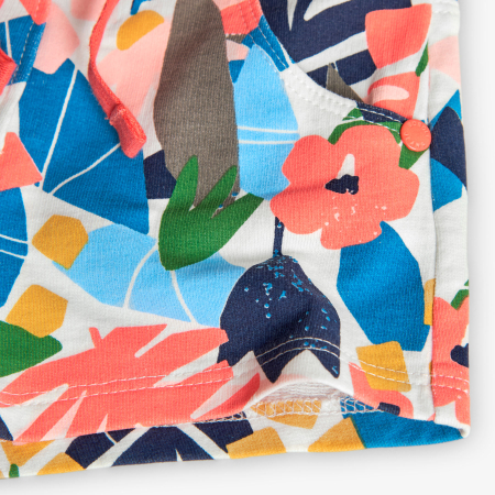 Pantaloni scurti fete, bumbac better cotton, imprimeu floral, multicolor, brand Boboli [4]