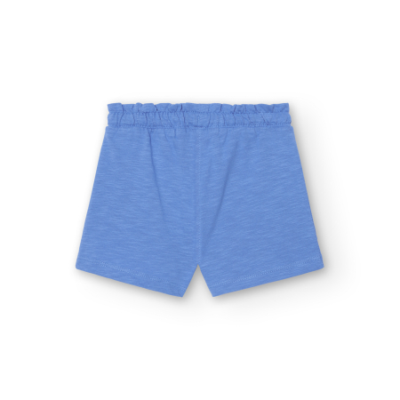 Pantaloni scurti fetite 1-8 ani, bumbac better cotton, culoare azur, brand Boboli [3]