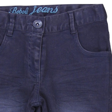 Pantaloni strech fete Boboli navy [2]