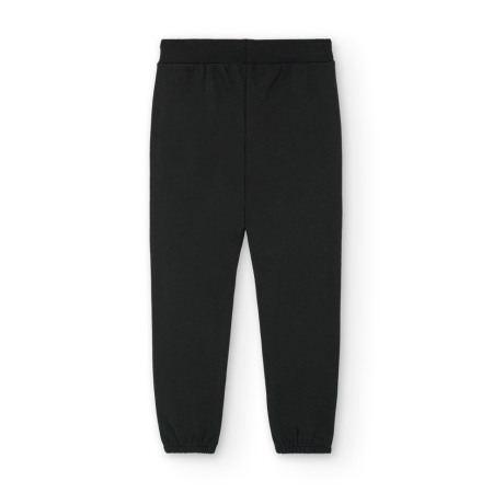Pantaloni trening baiat 4-16 ani, bumbac better cotton, vatuit, negru, brand Boboli [1]