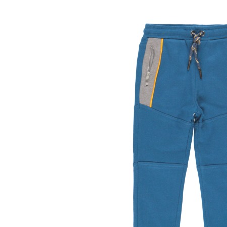Pantaloni trening baiat, vatuit, gri/albastru, Boboli [2]