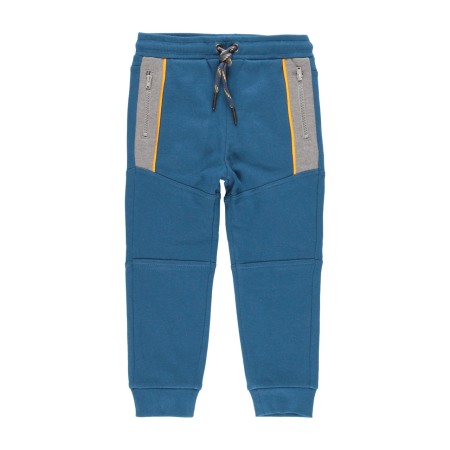 Hanorace/Jachete - Pantaloni trening baiat, vatuit, gri/albastru, Boboli