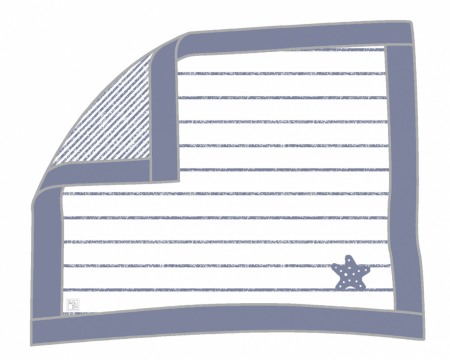 Paturici/Prosoape baie - Paturica bebe din bumbac soft, imprimeu steluta mare, Babybol