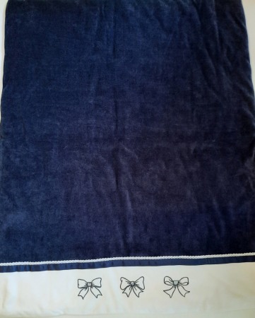 Fete/Baieti 0-24 luni - Paturica catifea fetite , bleumarin Melby