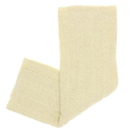 Paturici/Prosoape baie - Paturica tricot cu blanita la interior, crudo , 75x95 cm