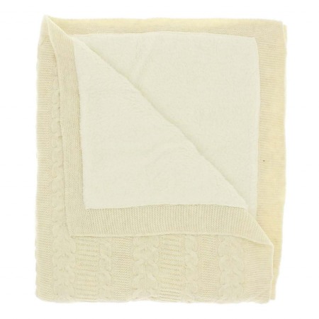 Paturica tricot cu blanita la interior, crudo , 75x95 cm [1]