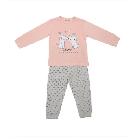 Fete/Baieti 2- 16 ani - Pijama bumbac fete , animal print , Babybol