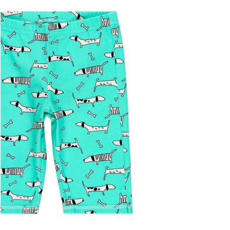 Pijama fete 4-14 ani, maneca scurta, imprimeu catei,verde, Boboli [3]