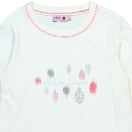 Pijama fete bumbac imprimeu frunze Boboli [2]